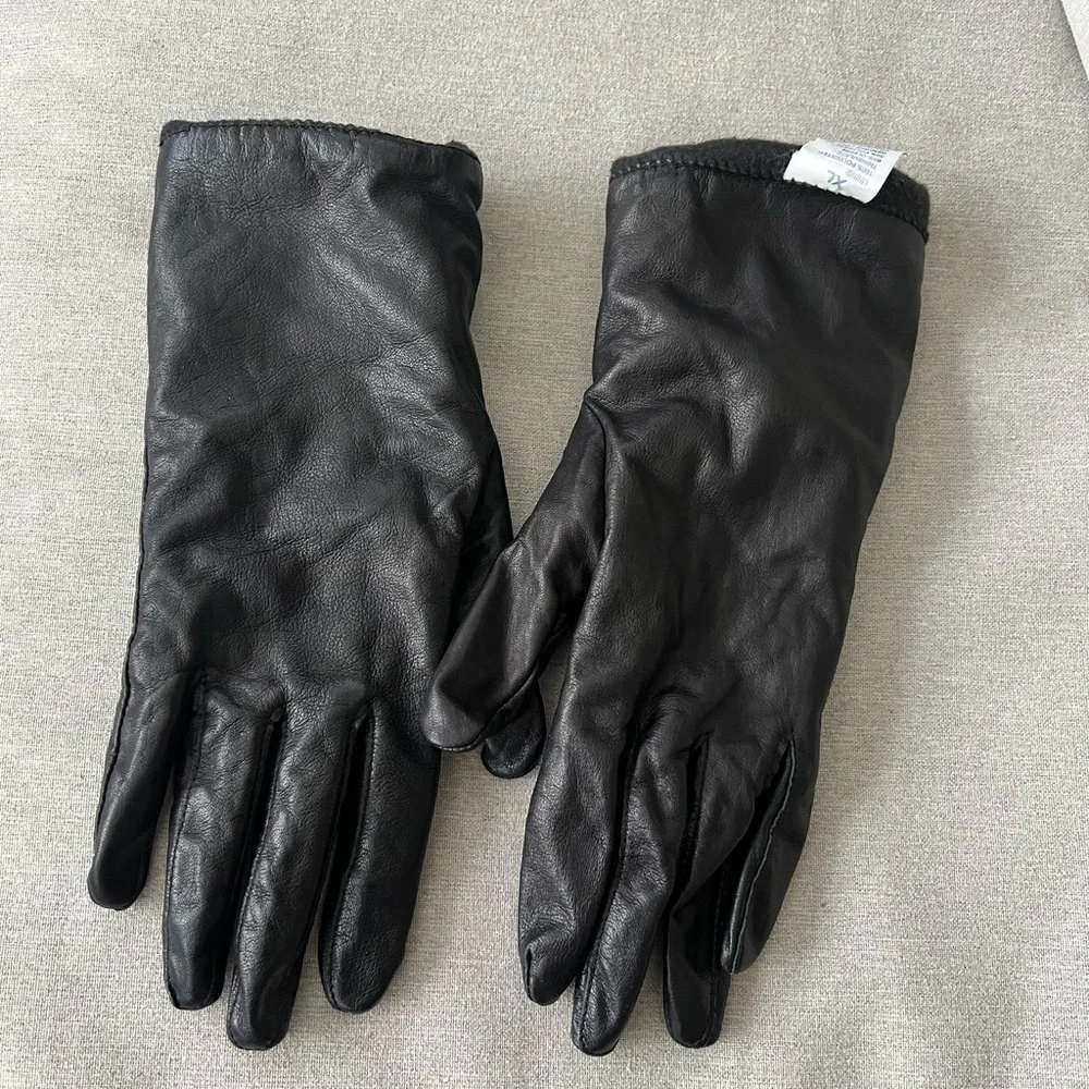 Fownes Women’s Black Leather Gloves XL Thinsulate Lined Winter Warm
